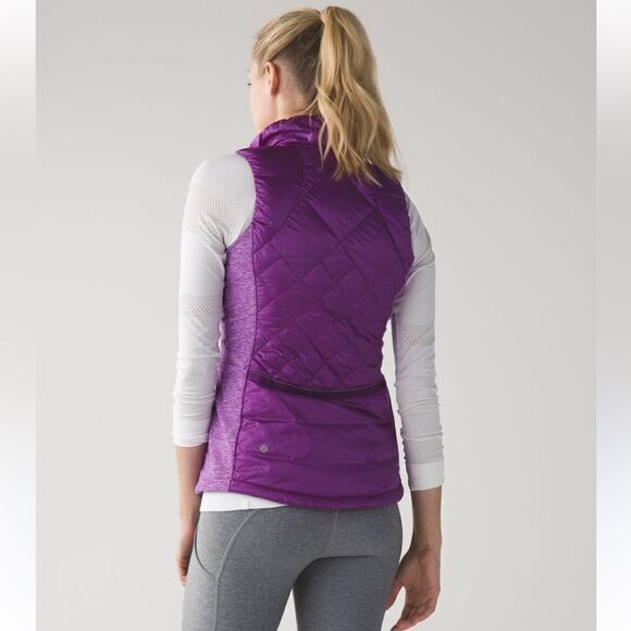 LULULEMON Down For A Run Tender Violet Quilted Vest Sz 6 - Picture 2 of 7